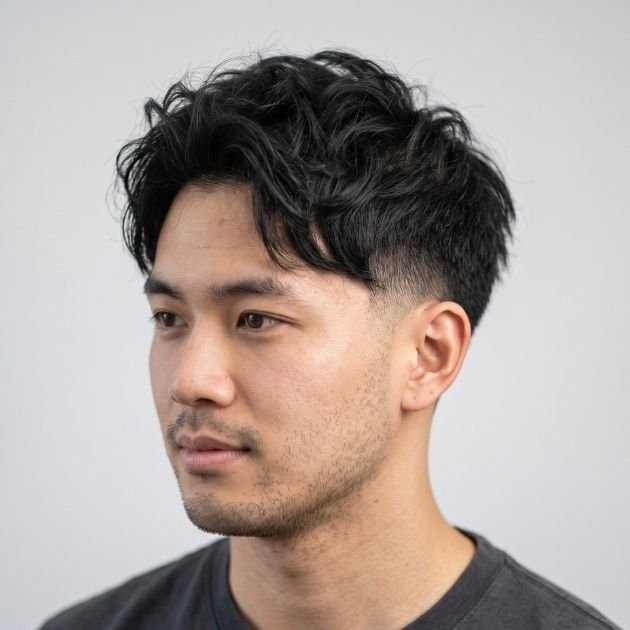 Long Low Taper Fade With Textured Top